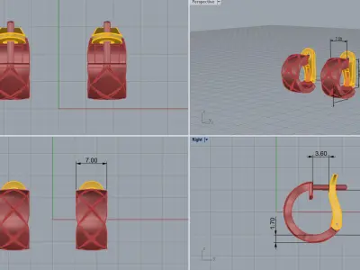 Earrings 50314 3D print model