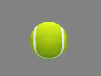 A tennis ball Low-poly 3D model