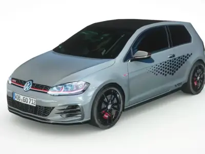 Volkswagen Golf GTI 2019 Low-poly 3D model
