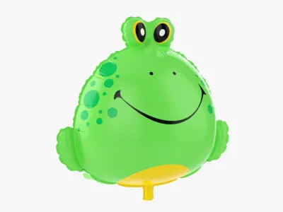 Frog decoration foil balloon 12 3D model