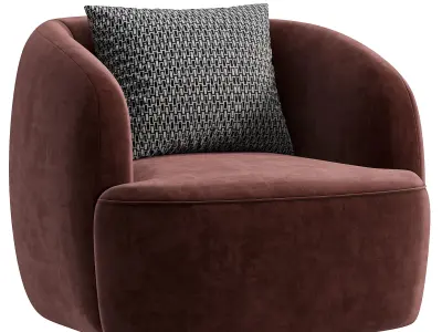 GWYNETH IVORY BOUCLE CHAIR BY CB2 3D model