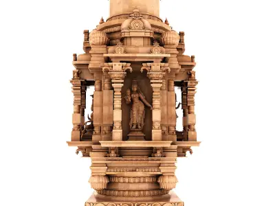 temple pillar 3D model