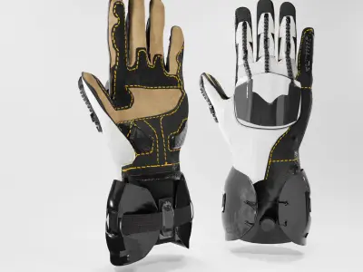 Motorcycle Glove - Handroid 3D model