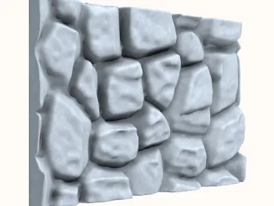 Uneven Dolomite Wall Geometry 3D model