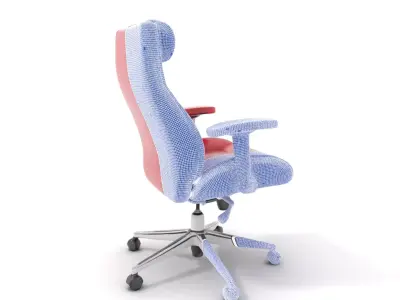 Red Executive Chair model pack Low-poly 3D model