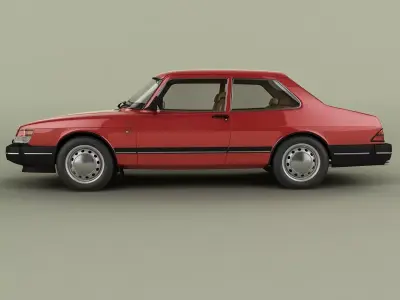 SAAB 900 2-door saloon 3D model