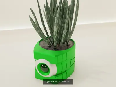 plant pot superhero colection 3D Model Collection