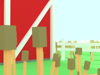 low poly farm by RICHARD HIND Free low-poly 3D model
