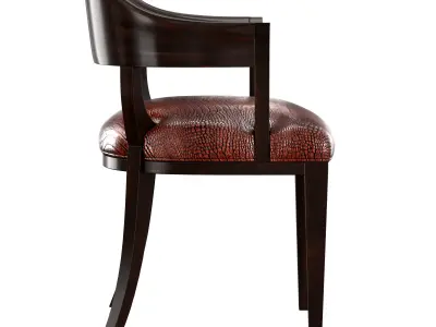 Chair B crocodile leather dining 3D model