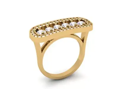 Royal and luxurious ring with modern design 3D print model