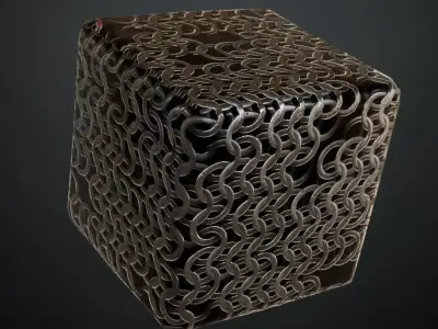 Rusted Wavy Chainmail Texture PBR Seamless Texture