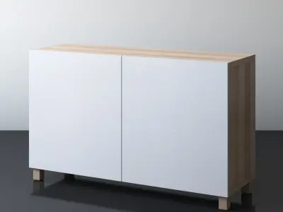 BESTA Storage combination with two doors 3D model