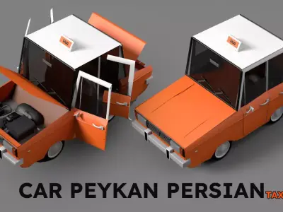 Car Taxi 3D model