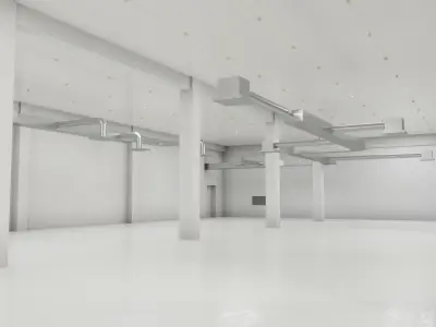 Manufacture building 3D model