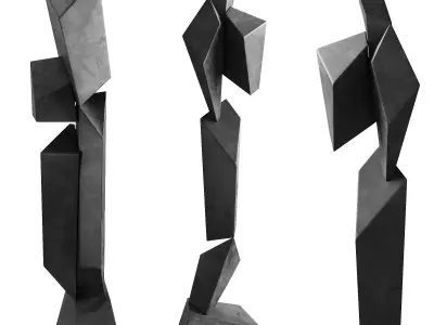 408 interior sculptures 15 minimalist abstract angular artwork 1 3D model