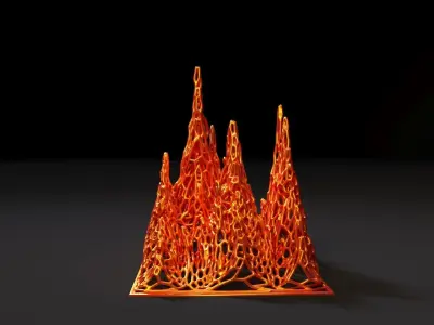 Fire flame 3D print model