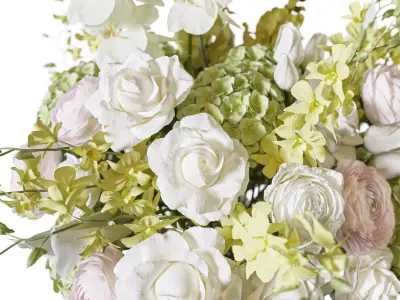 Flower Set 125 yellow orchids 3D model