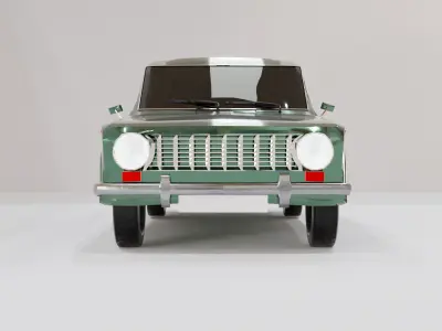 Low Poly Classic Car 3D Model  Free low-poly 3D model