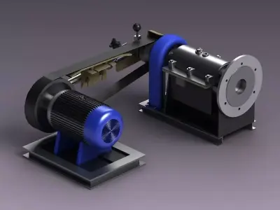 pump pumping centrifugal power fluid water engine 3D model