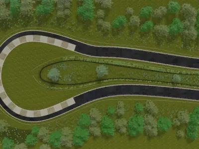 Race track Nurburgring  Low-poly 3D model