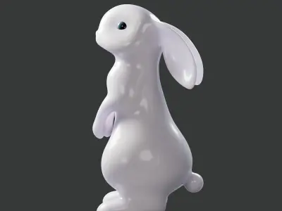 Hairless bunny decoration 3D print model