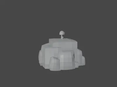 Low Poly Rock Cliff Free low-poly 3D model