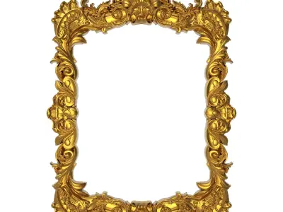 carved frame 3D model 14
