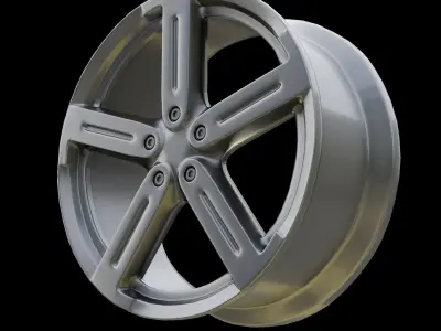 Sport Car Rim Game-Ready 3D Model Free low-poly 3D model