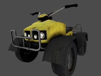 Quad Bike Low-poly 3D model