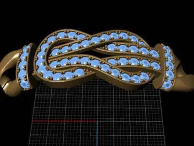 Flower Bracelet 3D print model