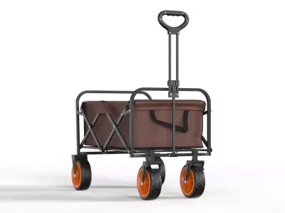 Foldable Garden Wagon Cart 3D model