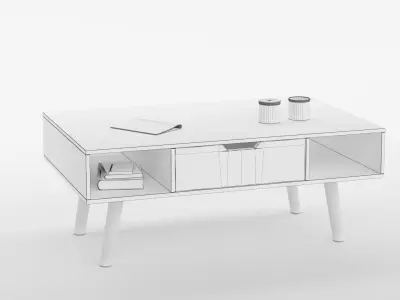 Coffee Table Set 04 3D model