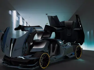 Pagani Huayra Imola 3D model by PIXELCRAZE