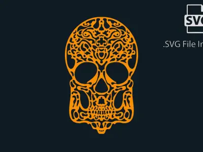 Skull Stylized Pendant Amulet Necklace Design 3D print model