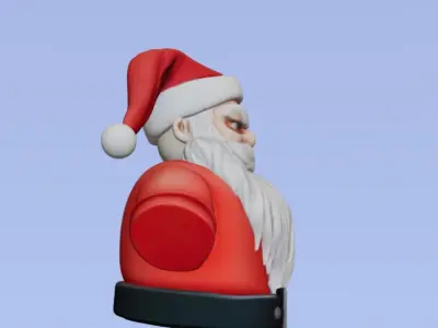 Santa Bust  3D Printable Holiday Decor Statue 3D print model