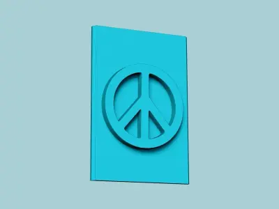 Stamp 26 - Peace - Fondant Decoration Maker Toy 3D print model