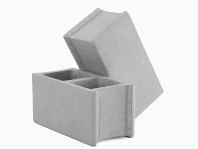 Concrete Construction Blocks 02 Low-poly 3D model