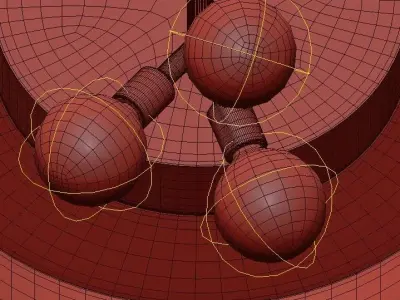 ZINNIA three pendant lights 3D model