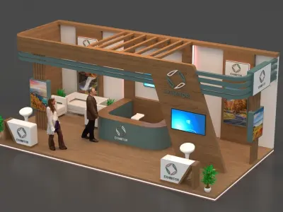 Exhibition booth 3D model