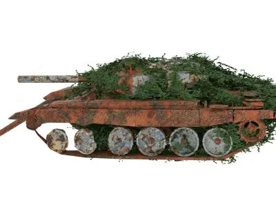 Damaged Rusted Tank 3D model