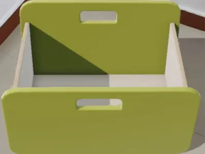 BacUp1Box Green Low-poly 3D model