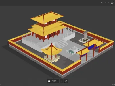 Chinese ancient architecture Free 3D model