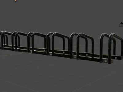 Bicycle Rack or Holder Low-poly 3D model