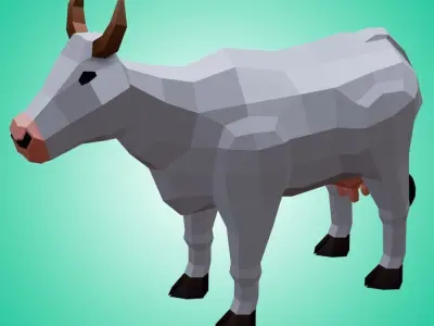 Cow Low Poly Low-poly 3D model