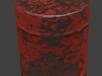 Barrel Low-Poly Mobile Game Model Free low-poly 3D model