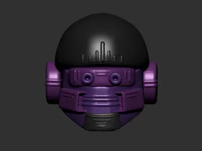 helmet high poly sculpt 3d printable ver 7 3D model 3D model 42