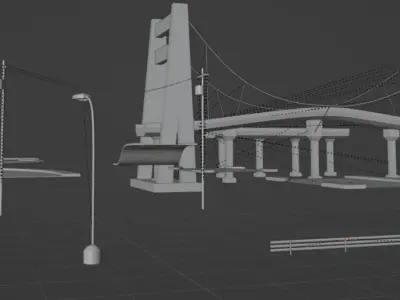 StreetPack v1  Low-poly 3D model