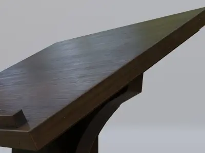 Bookstand 2 wooden book stand Low-poly 3D model