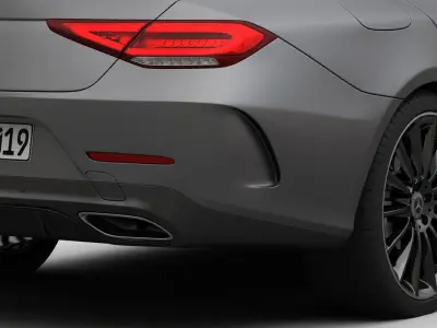 Mercedes-Benz CLS AMG Line 2019 detailed interior 3D model