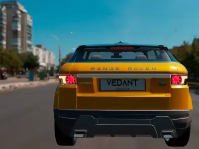 Yellow Range Rover Car  3D model